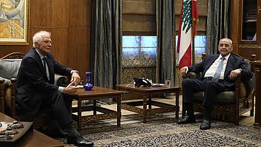 Borrell traf sich im Libanon unter anderem mit dem Sprecher des Parlaments Nabih Berri.