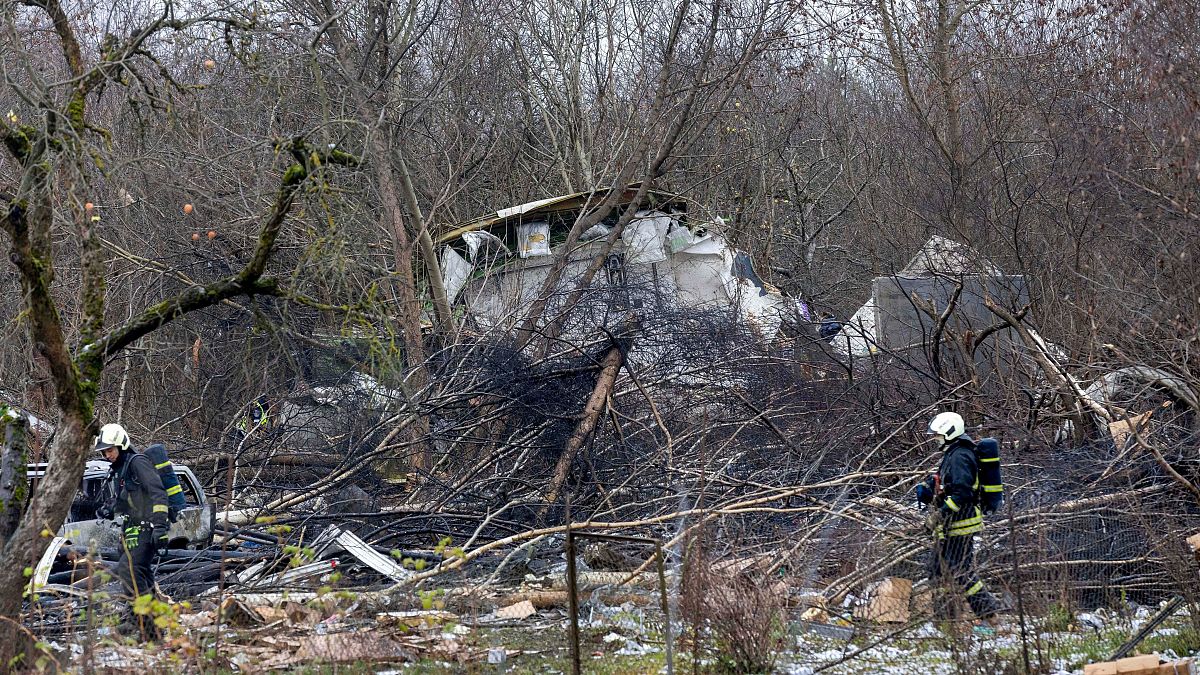 DHL cargo plane crashes into house in Lithuania