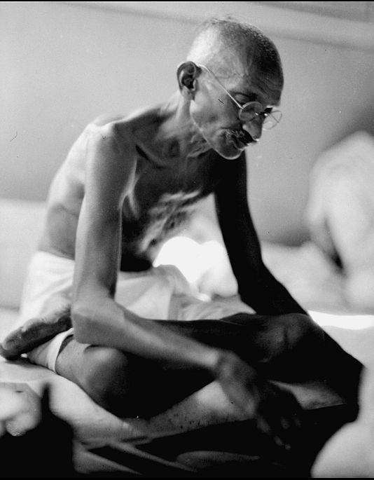 Mahatma Gandhi a börtönből való szabadulása után, 1932-ben