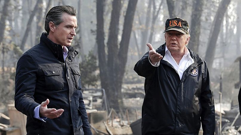 Newsom és Trump, 2018
