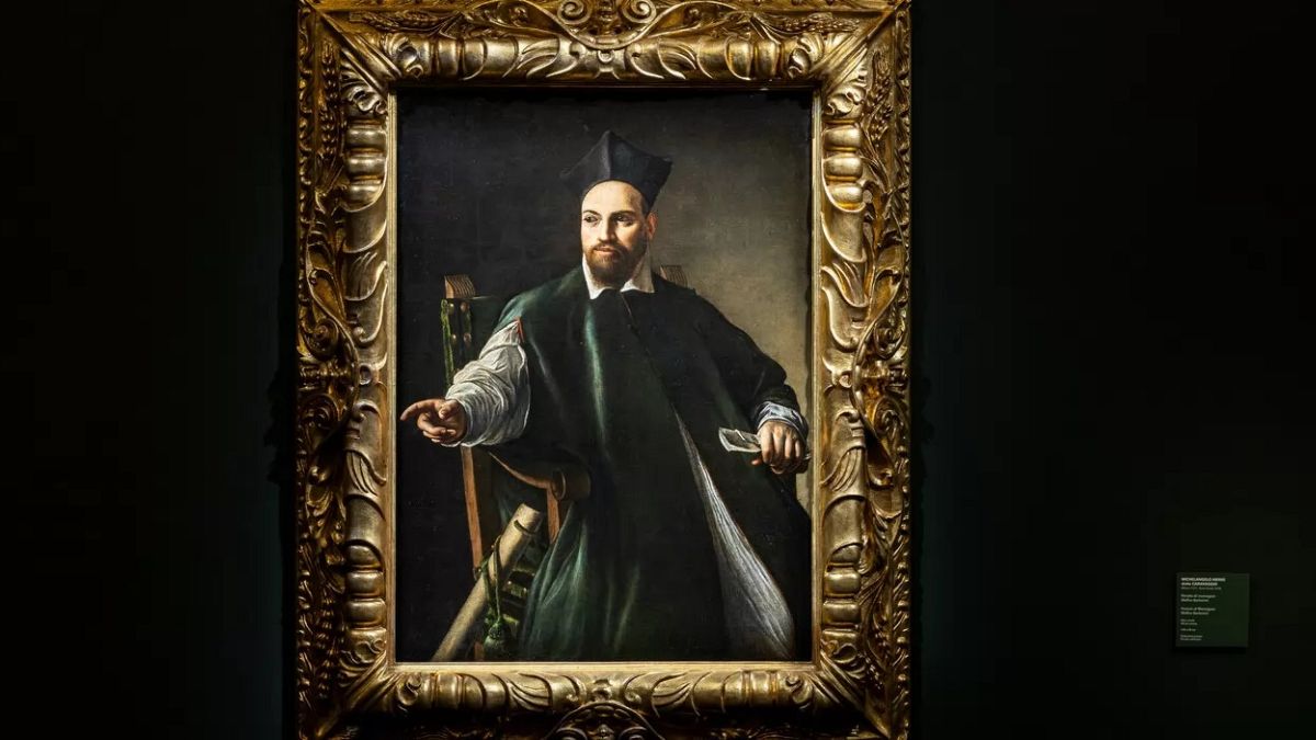 Rare Caravaggio portrait, hidden away for decades, goes on show in Rome