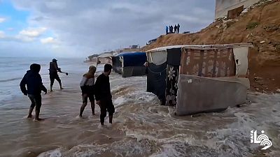 Severe weather is compounding the challenges facing displaced people in Gaza