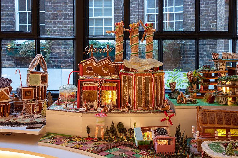The Museum of Architecture's 'The Gingerbread City' in 2021, with Fungi Farm by Penoyre & Prasad on display
