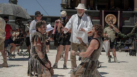 On the set of Gladiator II, being filmed in Malta 