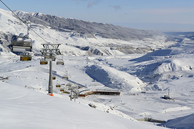 Ski lift in Shahdag, Azerbaijan