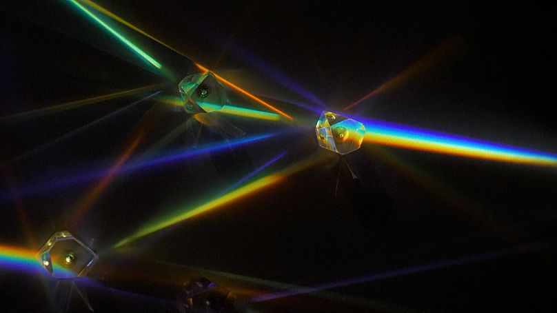 'Light Prisms. Spectral Kinetic Mesh' by Alberto Biasi (1966)