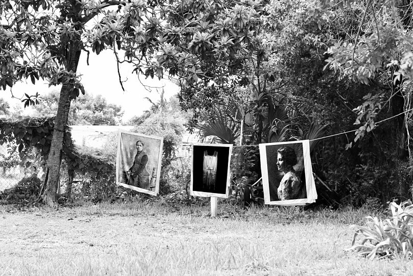 'Clothesline 5' by Deborah Willis. Photograph printed on Canson Platine Fibre Rag, edition of 3. Courtesy of the artist and Welancora Gallery.