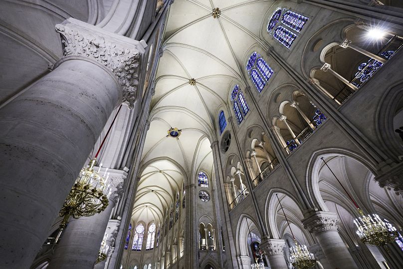 Das Kirchenschiff der Kathedrale Notre-Dame in Paris.