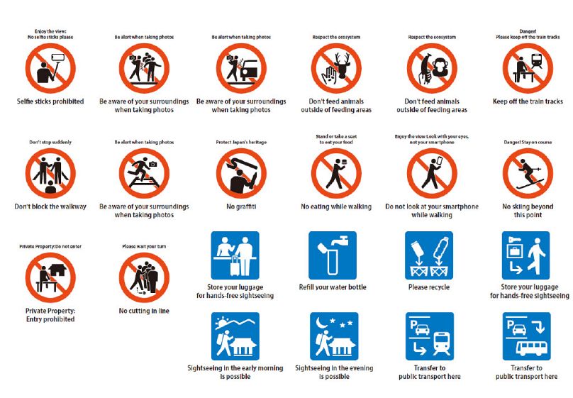 The JTA has released new written and pictorial guides - with text in five languages - to promote respectful and responsible visitor behaviour. 