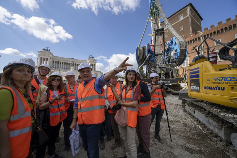 Construção da linha C do metro de Roma