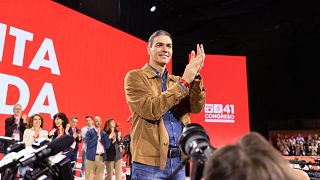 Pedro Sánchez al Congresso del PSOE a Siviglia, Spagna. 