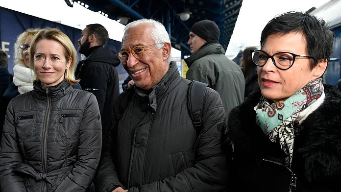 Ucraina: prima visita di Kallas, Costa e Kos a Kiev, "Ue continuerà a sostenere il Paese"