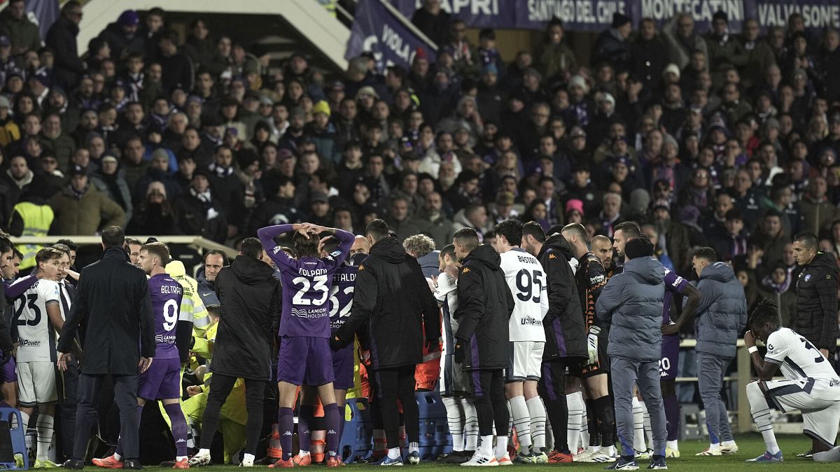 Fiorentina midfielder Edoardo Bove in stable condition after collapsing on the pitch