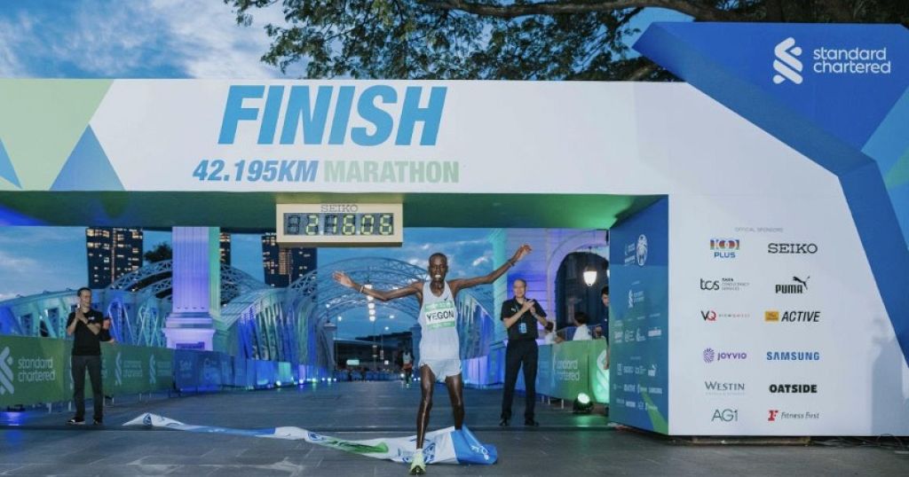 Kenya’s Yegon and Ethiopia’s Jifar win marathon in Singapore