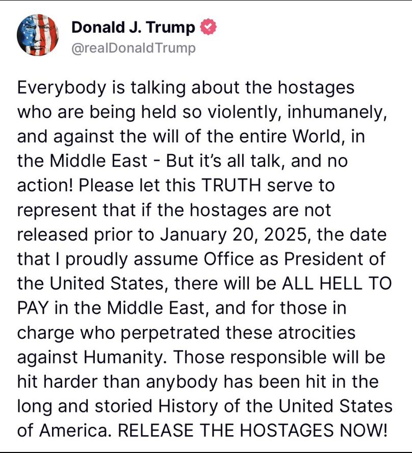 Donald Trump közleménye