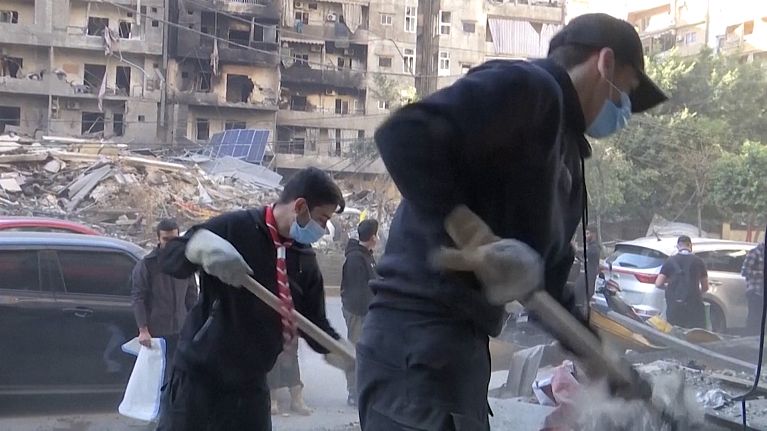 Scouts mobilize to cleanup rubble and debris in Beirut’s southern suburbs