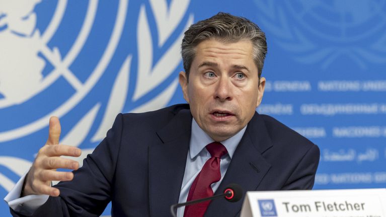 Tom Fletcher, under-secretary-general for Humanitarian Affairs and Emergency Relief Coordinator at the European headquarters of the UN in Geneva, Switzerland, Dec 3, 2024