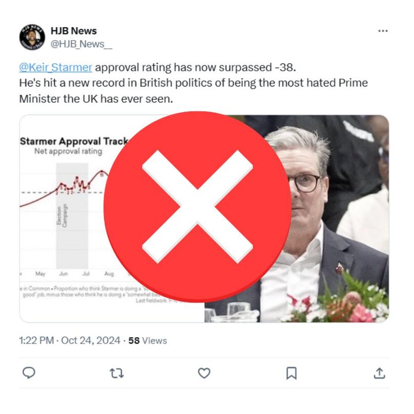 The misinformation first emerged on social media platform X