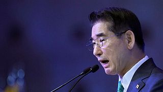 South Korean Defense Minister Kim Yong Hyun delivers a speech during the plenary session of the Seoul Defense Dialogue 2024 in Seoul, South Korea, Wednesday, Sept. 11, 2024.