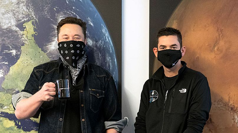 Musk és Isaacman - 2021