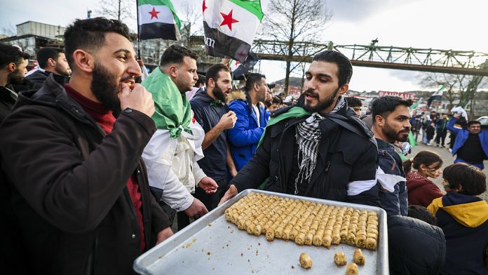 Syrians celebrate Bashar al-Assad’s fall