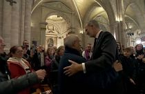 King Felipe VI greets the families of the victims of the DANA