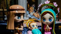 Different statuettes are on display at the just inaugurated exhibition "100 Christmas nativity scenes at The Vatican"