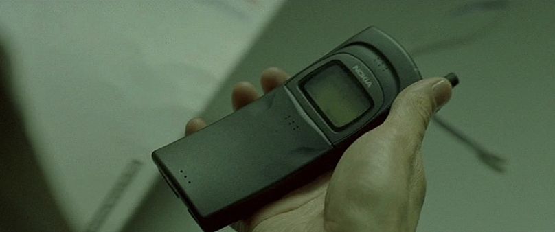 Morpheus mails Neo a Nokia 8110 in 'The Matrix' 