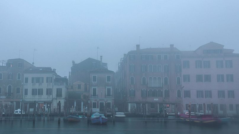 Poor visibility through the air in Venice, Italy