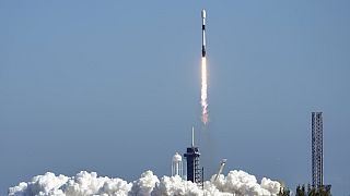 A SpaceX Falcon 9 rocket with a SXM-9 digital, audio radio satellite payload, lifts off from pad 39A at the Kennedy Space Center in Cape Canaveral, Thursday, Dec. 5, 2024