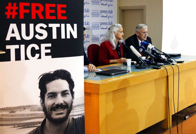 Austin Tice szülei egy 2018-as libanoni sajtótájékoztatón: nem adták fel