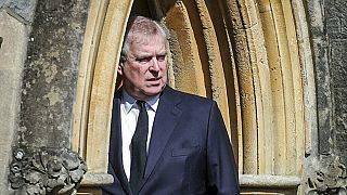 File photo: Britain's Prince Andrew appears at the Royal Chapel at Windsor, following the death announcement of his father Prince Philip, April 11, 2021, in England.