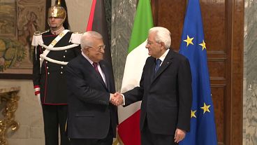 Palestinian leader Mahmoud Abbas, left, meets with Italian President Sergio Mattarella at the Quirinale Palace, Friday, Dec. 13, 2024. Palestinian leader Mahmoud Abbas, left, meets with Italian President Sergio Mattarella at the Quirinale Palace, Friday, Dec. 13, 2024.
