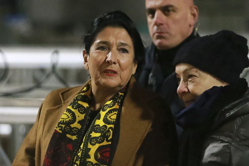 Presidenta de Georgia Zourabichvili en Tiflis, el 14 de diciembre de 2024