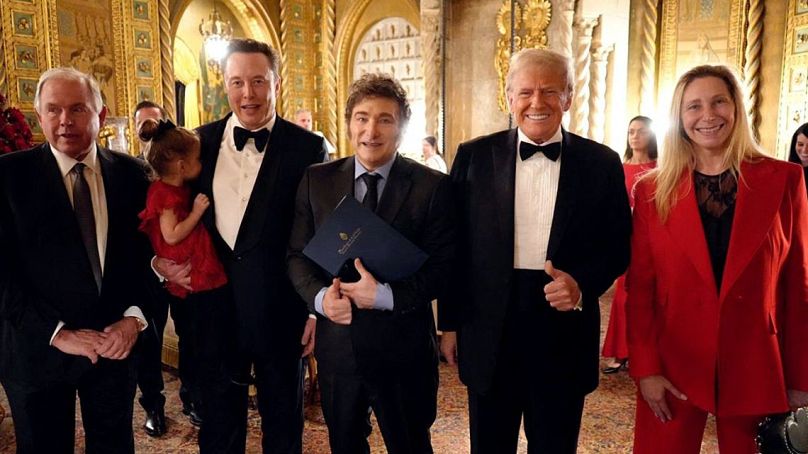 Musk, Milei és Trump, Mar-a-Lago, 2024 november 14.