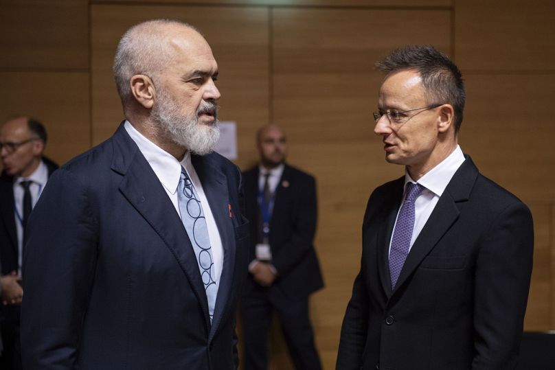 Edi Rama, albán miniszterelnök egyeztet Szijjártó Péter külügyminiszterrel