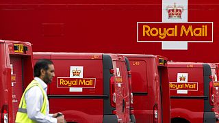 Royal Mail vans at London's Mount Pleasant sorting office. 12 September 2013.