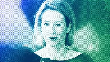 Estonia's Prime Minister Kaja Kallas speaks with the media as she arrives for an EU summit in Brussels, April 2024 Estonia's Prime Minister Kaja Kallas speaks with the media as she arrives for an EU summit in Brussels, April 2024