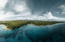 Vista a volo d'uccello di un'isola di Vanuatu