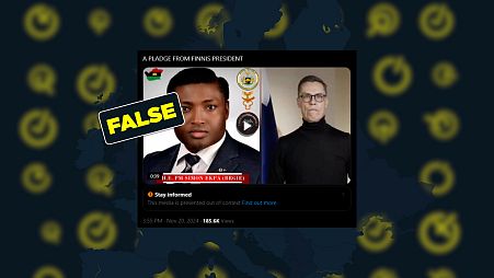 O vídeo foi alterado para aparecer ao lado de uma figura de Biafra