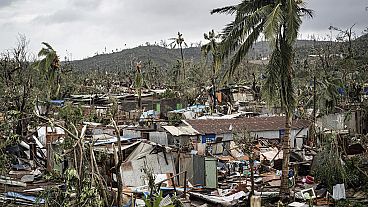 Part of the French territory of Mayotte in the Indian Ocean, after the island was battered by its worst cyclone in nearly a century Part of the French territory of Mayotte in the Indian Ocean, after the island was battered by its worst cyclone in nearly a century