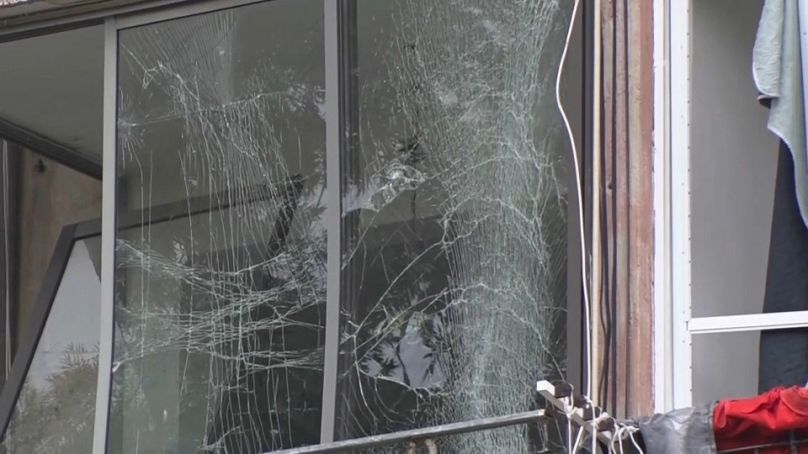 The blast caused windows to shatter, injuring people around them.