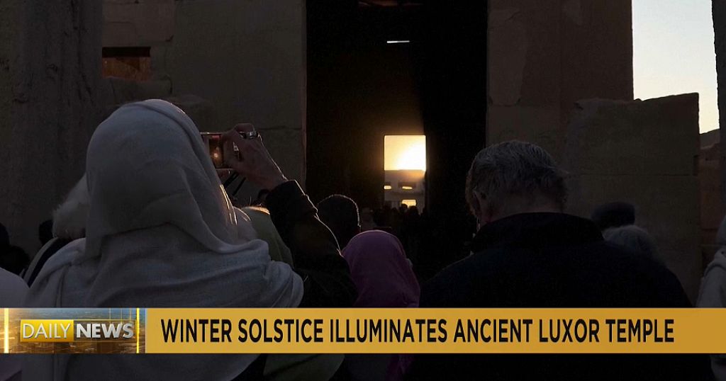 Winter solstice’s first rays of sun align with ancient Luxor temple