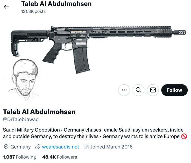 Taleb al-Abdulmohsen profilja az X-en