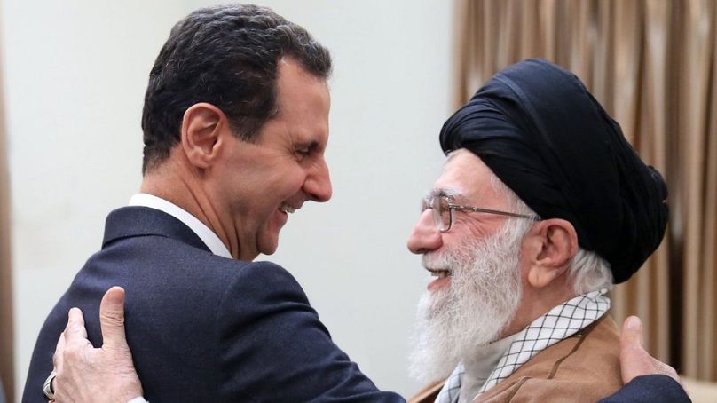 علی خامنه‌ای و بشار اسد رئیس‌جمهور سابق سوریه