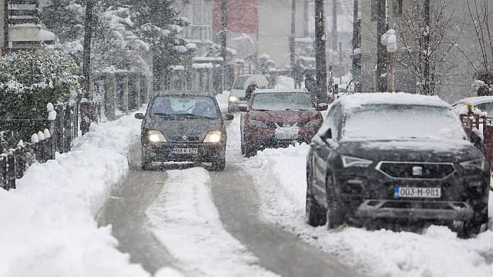 Snowstorm brings chaos to the Balkans and disrupts hiker rescue mission