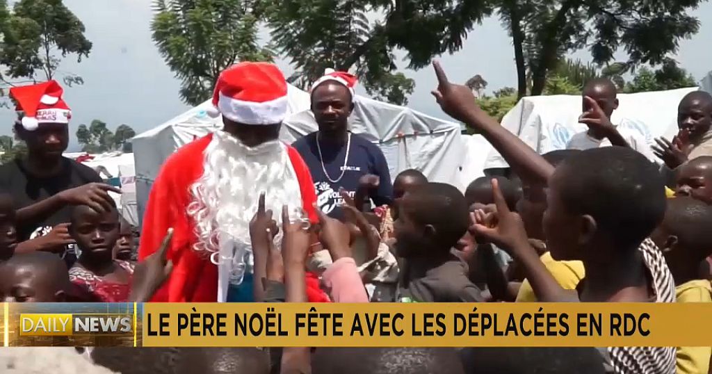 Santa brings food and joy to displaced children in DR Congo