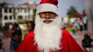 RDC : le père Noël dans un camp de déplacés au Nord-Kivu