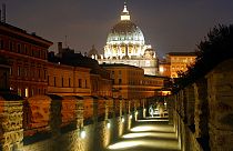 Visitors walk on the "passetto", a secret passage connecting the Vatican and Castel Sant' Angelo, used by popes in the Middle Ages to flee from hostile forces