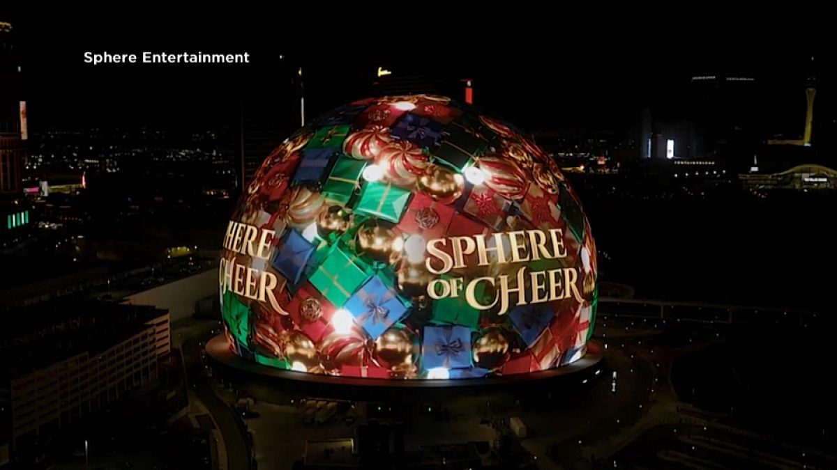 La Sphère de Las Vegas s'illumine pour les fêtes de fin d'année